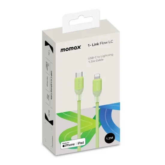 Momox 1-Link&nbsp;Flow&nbsp;Cl&nbsp;Usb-C&nbsp;To&nbsp;Lightning&nbsp;Cable&nbsp;1.2M&nbsp;(Green)